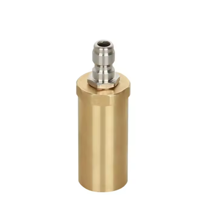 Boquilla turbo para lavadora a presión, boquilla turbo para lavadora a presión rotativa de 3600 PSI Boquilla rotativa de alta presión de cobre puro para limpieza de jardines, apertura 2.0 - 1