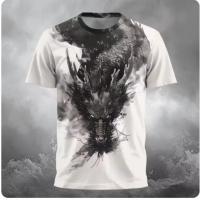 Camiseta De Hombre Con Patrón 3D De Dragón Chino Moda Hip Hop Harajuku Estilo Callejero Verano Cuello Redondo Manga Corta Suave Y Transpirable - details 2