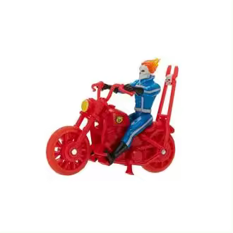 FIGURA MARVEL GHOST RIDER MOTORISTA FANTASMA CON MOTO COLECCION RETRO - 1