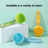 Cepillo De Baño Para Perros Y Gatos Con Dispensador De Shampoo De Silicona Suave Cepillo De Masaje Para Animales De Compañía Herramienta De Aseo Para Mascotas - details 2
