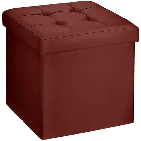 PUFF DE ALMACENAJE CUADRADO PLEGABLE, PUFFS CUADRADOS DE ALMACENAJE VARIOS COLORES, PUFF DE ALMACENAJE IDEAL PARA GUARDAR OBJETOS Y USAR DE ASIENTO - 1