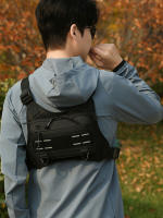Chaleco Táctico Con Bolsa De Pecho Para Camping Y Airsoft Bolsa De Hombro Para Caza Pesca Ciclismo Y Correr Para Hombres - details 3