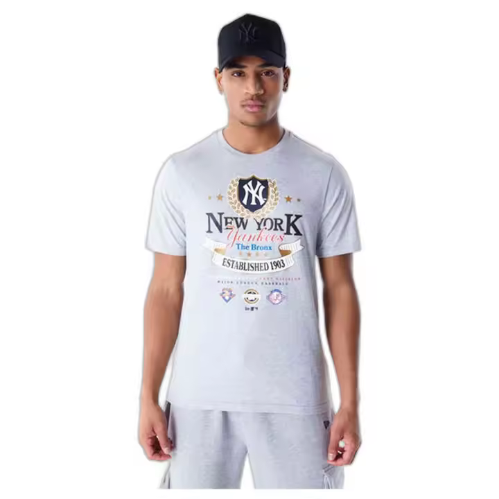 Camiseta de Manga Corta New Era New York Yankees Mlb para hombre en color gris - 1