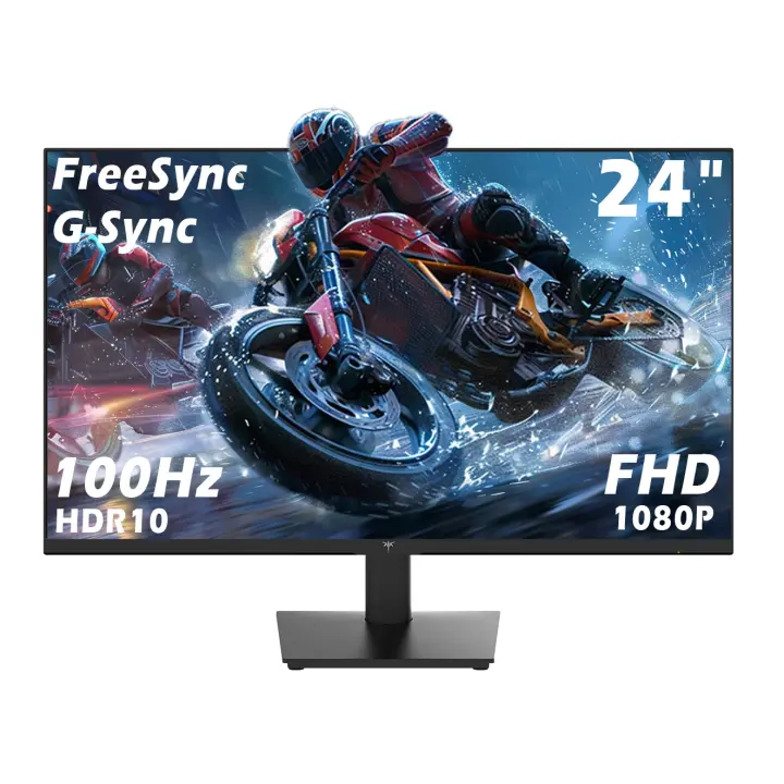 KTC Monitor Gaming 24 Pulgadas H24V13, 100Hz, FHD 1920*1080, HDR10, FreeSync & G-Sync, 16:9, 104% sRGB, Pantalla de reducción de luz Azul, DP, HDMI, Windows Mac PC, for FPS MOBA RPG RTS Gaming, Office - 1