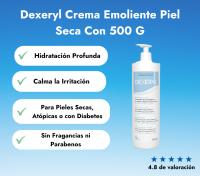 Dexeryl Crema Emoliente Hidratante Corporal 500g – Piel Sensible, atópica y seca aporta Alivio para Irritación y Sequedad Extrema - details 0
