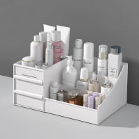 Estuche de plástico para maquillaje, caja contenedora de joyería, organizador de maquillaje, cajones, caja de almacenamiento de cosméticos, soporte para brochas de maquillaje - details 22