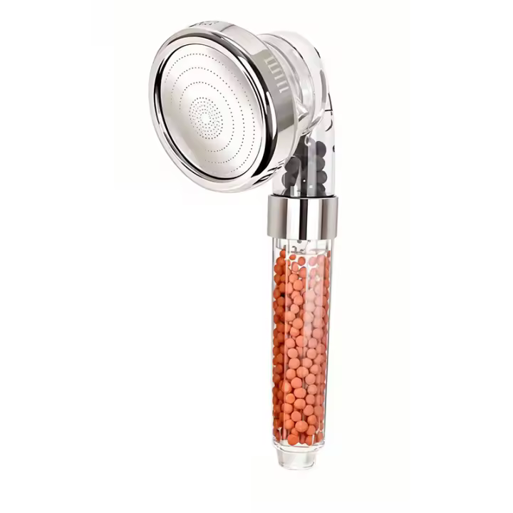 Cabezal de Ducha con filtro de alta presión para Spa, therapy de Agua, Ahorro de Agua, Bola negativa de Iones activados, Boquilla de Ducha de 3 Modos, de Agua de baño Premium Filter, envIO desde España - 1