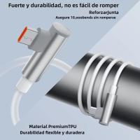 Cable De Carga Rápida Tipo C 90 Grados 6A 67W 120W Para Xiaomi 11 12 13T 14 Redmi Note 11T 12T 13 pro POCO F4 F5 X4 X5 Pack De 2 - details 2