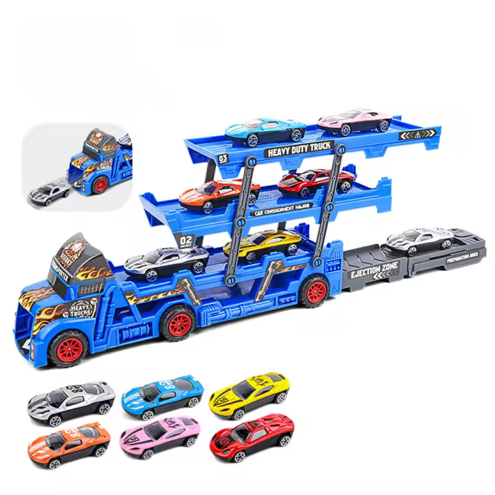 Nueva Camióneta De Tres Capas Plegable Para Niños Con Carril De EJECTION Y Catapult Truck Juguete Educativo Para Regalo De Navidad - 1