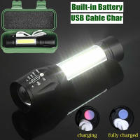 Linterna LED Recargable USB Mini Torcha Brillante Pequeña Lámpara Portátil Compacta Ajustable Impermeable Con Foco De Mano - details 3