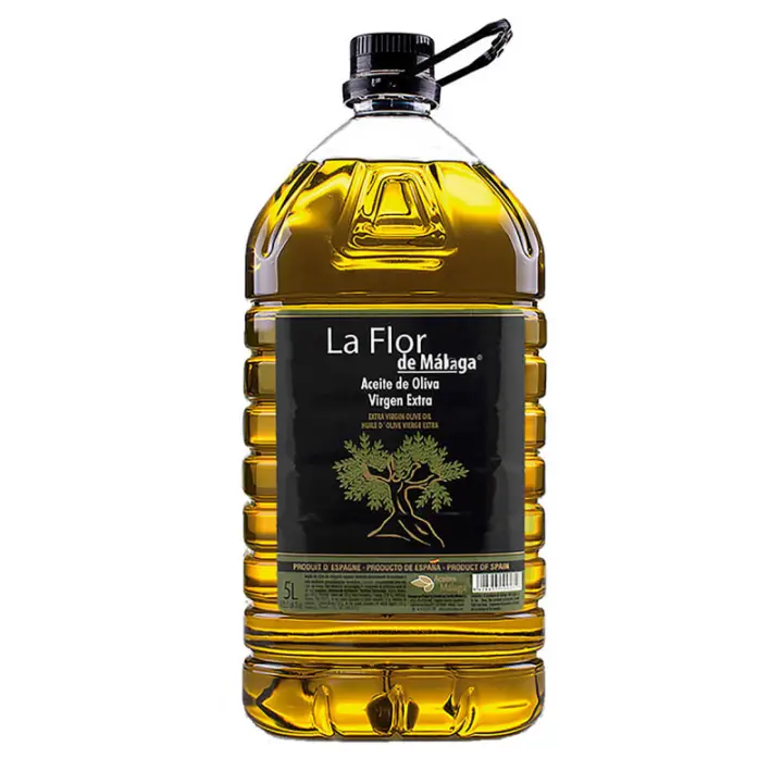 Aceite De Oliva Virgen Extra La Flor De Málaga, 5 Litros. Recién enlatado, conserva su sabor y propiedades. Ideal para cocinar, aliñar o disfrutar en crudo. ¡Calidad premium! - 1
