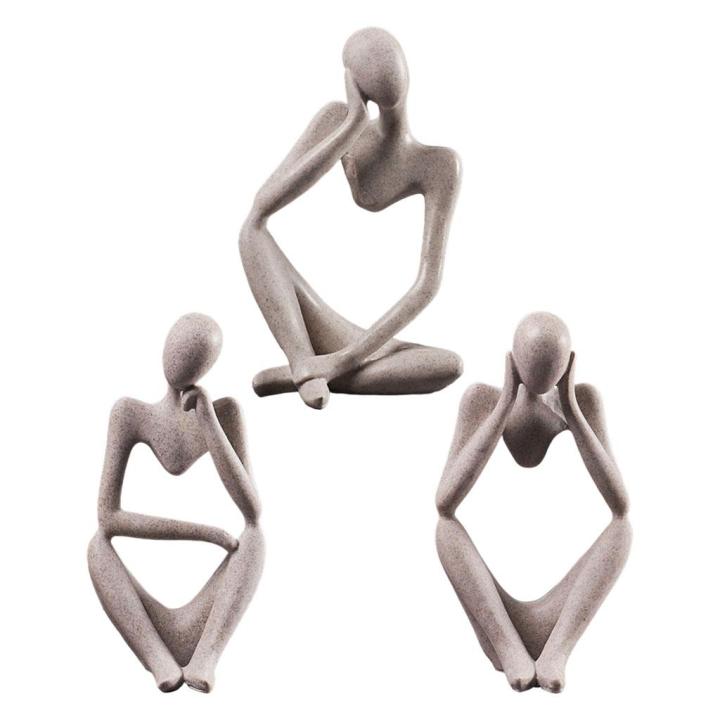 Estatua Abstracta Nórdica De Pensador Figura De Resina Decoración Para Oficina Y Hogar Escultura De Artesanía Hecha a Mano