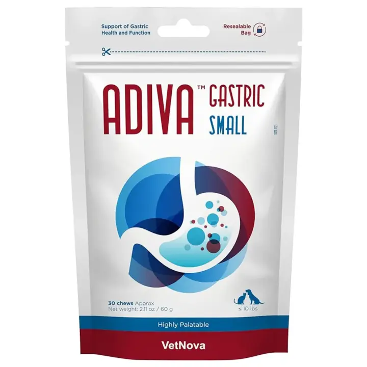 ADIVA® Gastric Small 30 chews Vetnova protector gástrico - 1