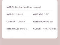 Afeitadora Eléctrica Para Mujer Epilador Corporal Trimmer De Bikini Cuchilla Para Piernas Cara Y Barba 2 En 1 Eliminador De Vello - details 17