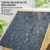 Outsunny Caseta Jardín Exterior de Madera 77,5x54,2x179,5 cm 0,3 m² Cobertizo Jardín Exterior Armario para Almacenaje de Herramientas con 3 Estantes y 2 Puertas con Cerrojo para Patio Terraza Natural - details 3