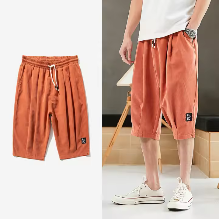 Pantalones Harem De Verano Para Hombres Talla Grande Cortos Joggers Estilo Chino Calf-Length Casuales Baggy Male Capris Trousers 8XL - 1