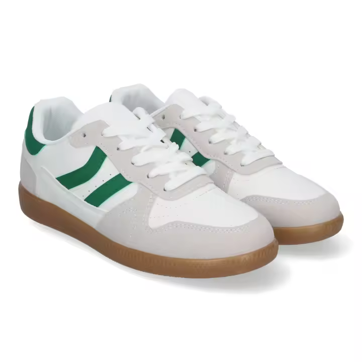 PuntoSalao Zapatillas planas cómodas elegantes para mujer color verde G011-2 - 1