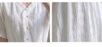 Vestido Blanco Azul Para Mujer Talla Grande Verano Manga Corta Estilo Coreano Retro Francés Slim Fit Ropa Femenina Casual - details 1