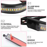 2 Pcs Lámpara De Señal De Giro LED 12V Para Motocicleta Con DRL Anillo De Puente Moto Flasher Accesorios De Auto Luz Ambar Y Blanco - details 5