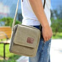 Bolso Bandolera De Lona Vintage Para Hombre Gran Capacidad Antirrobo Bolso Pequeño De Exterior Resistente Al Desgaste Monedero Negocios Bolsa De Hombro - details 2