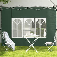 Outsunny 2 Paredes Laterales para Carpas de 3 x 3 / 3 x 4 m, 295x195 cm, Paredes Laterales de Repuesto para Cenador de Tela Oxford con Ventana, para Jardín, Exteriores, Fiestas - details 6