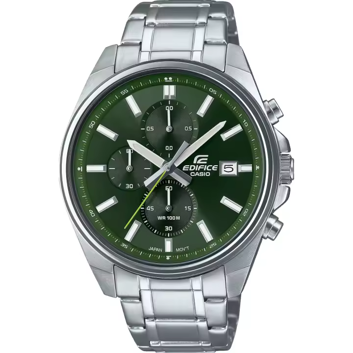 Reloj de pulsera CASIO Edifice - EFV-610D-3CVUEF correa color: Gris plata Dial Verde botella Hombre - 1