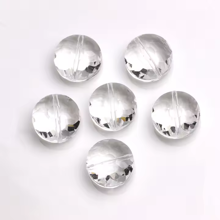 10 Pcs 14mm Cristal De Vidrio Pulido Perlas Redondas Para DIY Joyería De Oídos Collar Accesorios De Moda Forma Redonda - 1