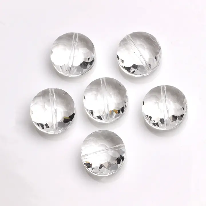 10 Pcs 14mm Cristal De Vidrio Pulido Perlas Redondas Para DIY Joyería De Oídos Collar Accesorios De Moda Forma Redonda - 1