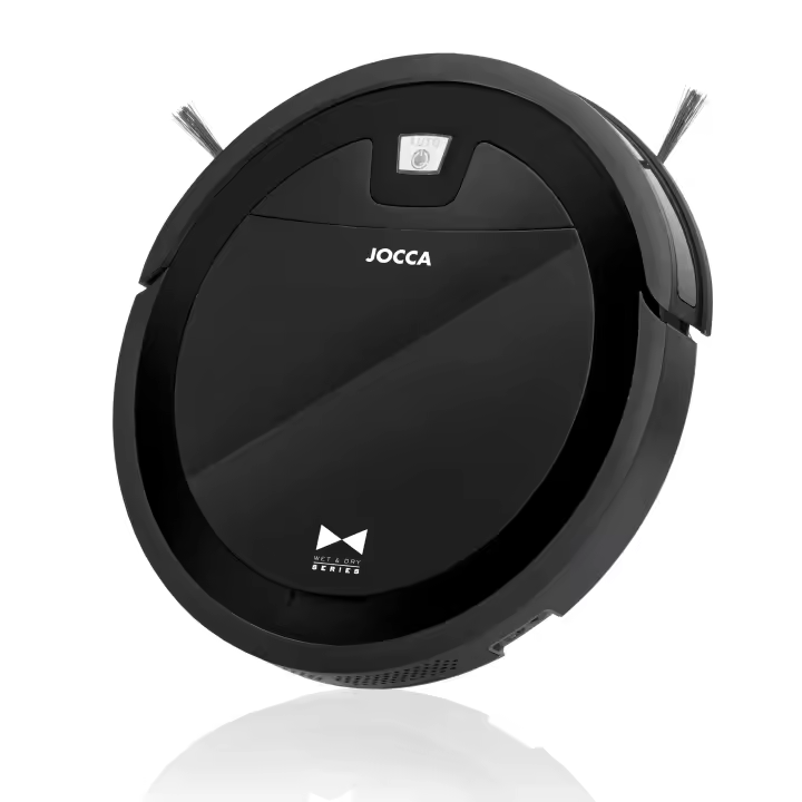 Robot Jocca parar barrer, aspirar, pasar la mopa y fregar con mando y APP para tener el máximo control de sus 4 patrones de limpieza. Cuenta con filtro HEPA y 120 minutos de autonomía. - 1