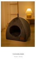 Nido De Gato Triangular Cálido Y Seguro Hogar Para Mascotas Algodón Grueso Para Descanso Profundo Adecuado Para Gatos Y Perros Suministros Para Mascotas - details 4