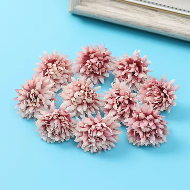 10/20PCs Cabezas De Flores Artificiales De Seda 4cm Para Decoración De Hogar Boda DIY Artesanía Accesorio De Regalo - 1