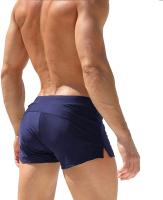 Pantalones De Baño Para Hombre Con Bolsillo Cerrado Y Malla Interior Estilo Boxer Brief Leggings Cuadrados Traje De Baño - details 6