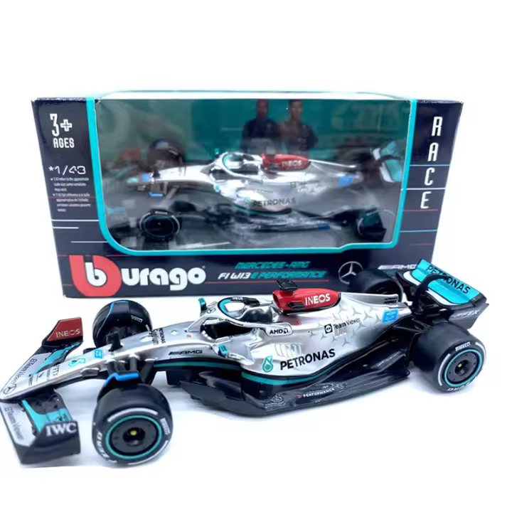 Modelo De Coche De Carreras F1 Mercedes Benz-AMG W13 Bburago 2022 1:43 Aleación De Metal Juguete De Lujo Para Niños Regalo Para Hamilton Russell - 1