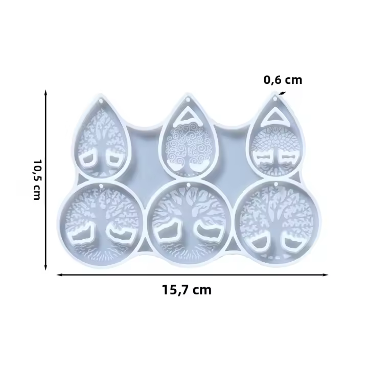 Molde De Silicona Para Collar De La Vida Epoxy Resina DIY Para Llavero Y Colgante Decoración Artesanal Joyería Hecha a Mano - 1