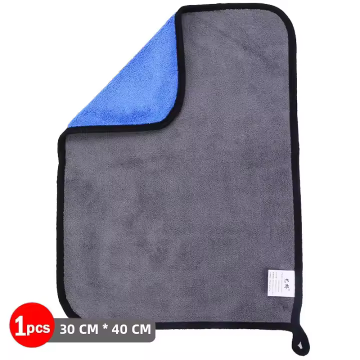 Toalla De Limpieza De Microfibra Para Lavado De Coche Doble Capa Suave Y Gruesa Toalla De Secado Para Cuerpo Del Coche Tamaño 30/40/60cm - 1