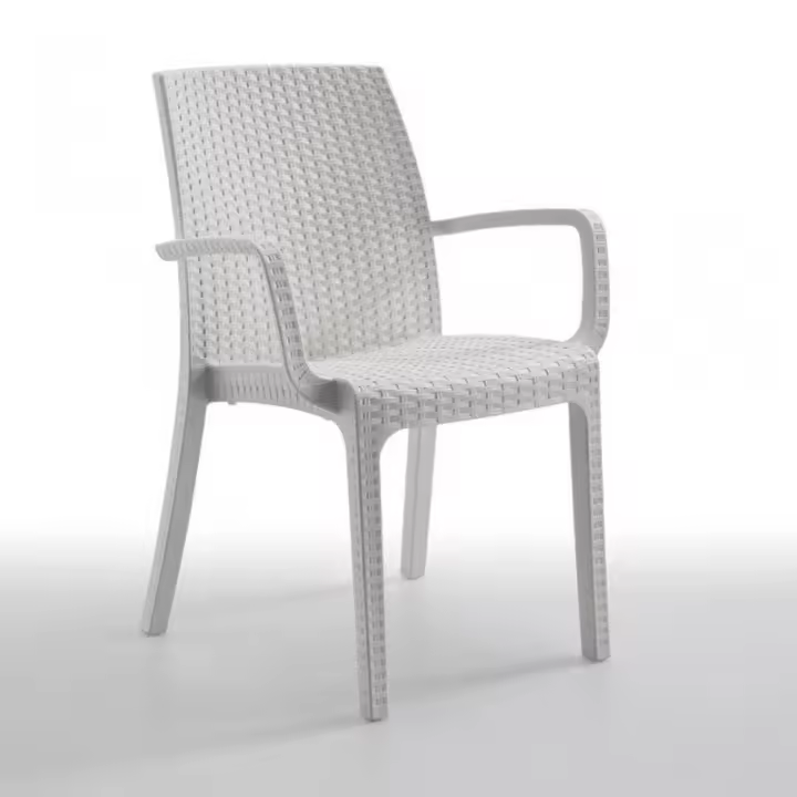 Sillón VIKO, apilable, polipropileno blanco - 1