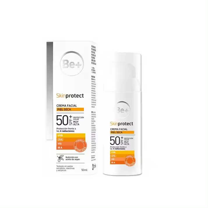 Be+ Skinprotect Crema Facial Piel Seca SPF 50+ 50 Ml - Protección Solar Alta - 1