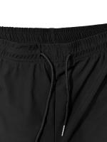 Shorts Casuales Para Hombre De Color Sólido Con Bolsillos De Cierre De Cremallera Y Cintura Elástica Con Cordón. Adecuados Para Verano Y Uso Diario. - details 20