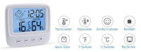 Termómetro Y Higrómetro Digital Para Interior Con Reloj Medidor De Temperatura Y Humedad Función Electrónica Soporte Para Pared Y Estándar Batería AAA Incluida - details 4