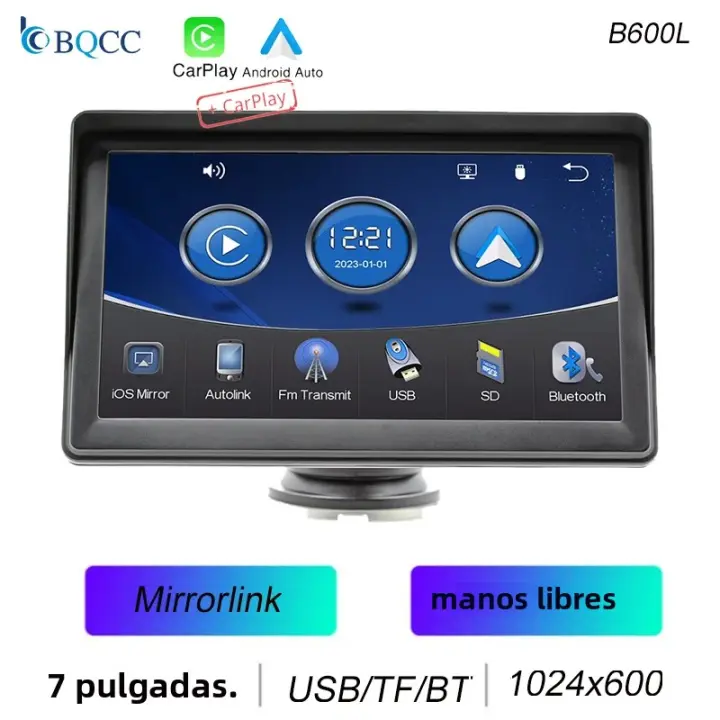 BQCC B600L Reproductor MP5 De Coche 7 Pulgadas Con Mirrorlink Wireless Carplay Android Auto BT FM Estéreo USB TF Altavoz Integrado Radio Para Vehículo - 1