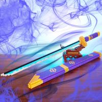 Bloques De Construcción De Espada Samurai Anime Clásico Katana Con Estuche Pequeño Juguete De Partículas Para Decoración De Escritorio Regalo De Fiestas Para Niños - details 3