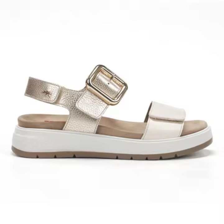 Shoes Sandalias Mujer marca Fluchos modelo F2166 para mujer en color platino - 1