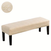 Cubierta De Banqueta Para Comedor Resistente Al Agua Textura De Hoja Tejida Elástica En Spandex Lavable Suave Y Desmontable - details 8