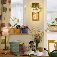 Rustic Wall Sconces Mason Jar Sconces Handmade Wall Art Hanging Design with Remote Control LED Fairy Lights and White Peony,Christmas Decor Gift Farmhouse Wall Home Decor Living Room Lights Set of Two - details 1