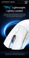 Ratón De Juego Inalámbrico Attack Shark R1 X11 Con Sensor PAW3311 18K DPI Tri-Modo Bluetooth/2.4GHz/Wireado Ligero Macro Para Gaming - details 4