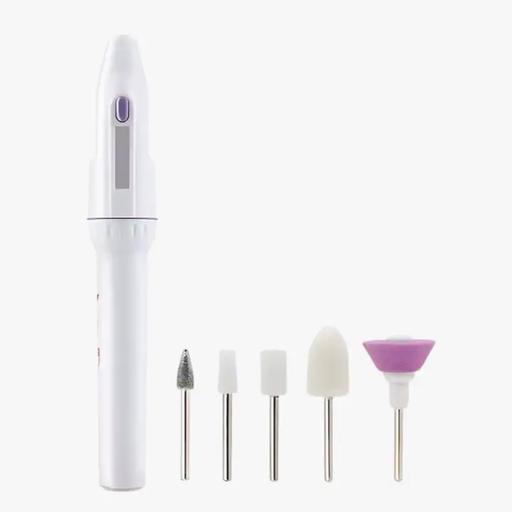 Juego de mini limas eléctricas profesionales de manicura y pedicura 5 en 1 - 1