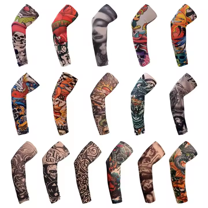 1Pcs Protección Solar Para Braza Deporte Al Aire Libre Fundas De Brazo Floral Para Verano Refrescantes Y Con Diseño De Tatuaje Cubierta UV Para Baloncesto Unisex - 1