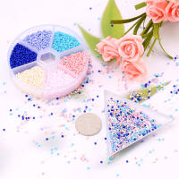 Kit De Hilo De Vidrio Pequeño 2mm Para Pulseras Colores Variados Artesanía Para Creación De Joyería DIY Kit De Contas - details 4