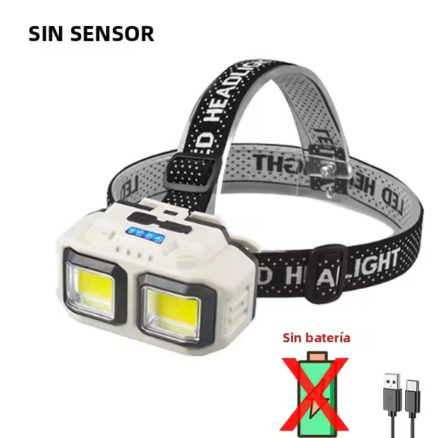 Linterna Frontal LED De Inducción Potente Con 4 Modos De Iluminación Carga Type-C Impermeable Para Camping Y Pesca - 1