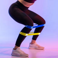 Bandas elasticas musculacion（Juego de 5） Silicona Bandas elasticas Fitness para Fortalecer piernas, Caderas y Brazos para Pilates y Yoga - con 5 Niveles de Resistencia - details 3
